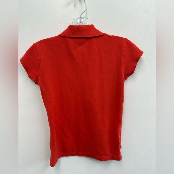 Y2K Polo Ralph Lauren Red Preppy Short Sleeve Polo Shirt Collared Cotton Size S - Picture 11 of 11